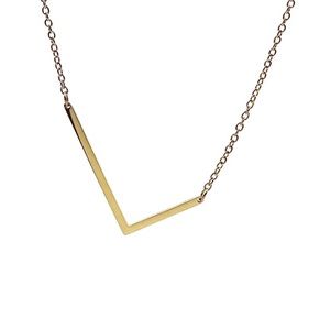 SAVVY CIE JEWELS 14K Gold Plated Initial Necklace (1in) – Letter L